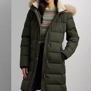 Lauren Ralph Lauren Women's Faux-Fur Hooded Puffer Coat